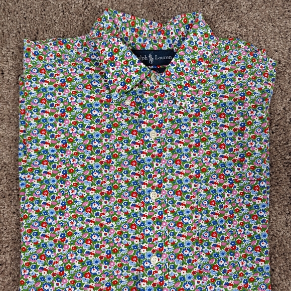 NWOT Ralph Lauren short sleeve button down floral large classic fit. - Picture 6 of 10